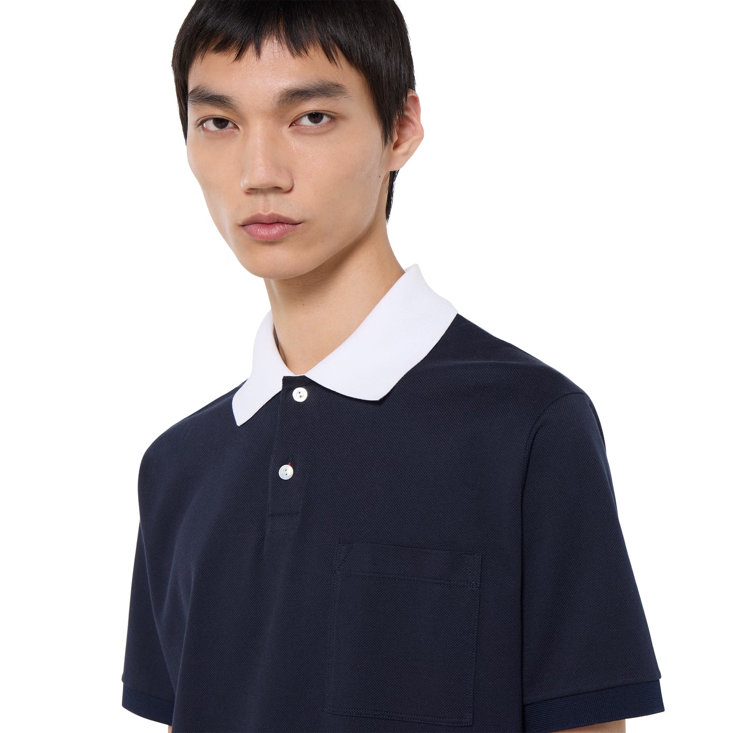 Polo en piqué de coton stretch