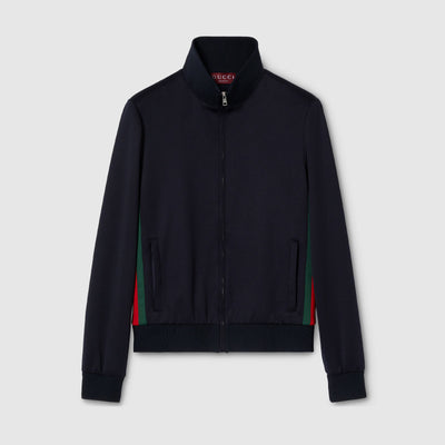 Technical jersey zip jacket with Web