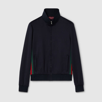 Veste zippée en jersey technique avec bande Web