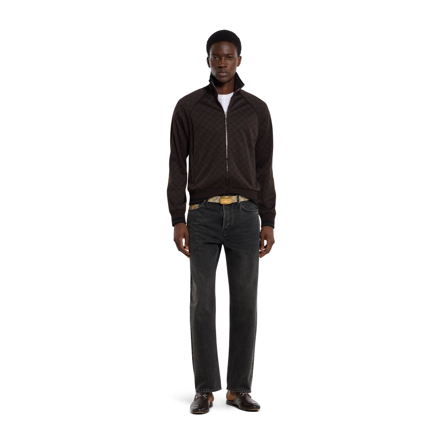 Ceinture avec boucle ronde plate