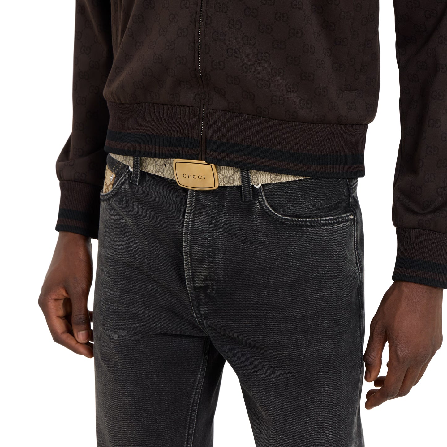 Ceinture avec boucle ronde plate