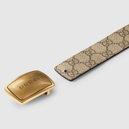 Ceinture avec boucle ronde plate