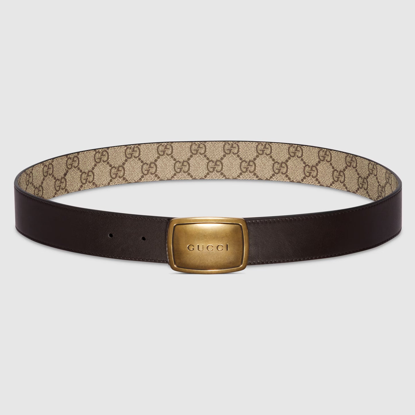Ceinture avec boucle ronde plate