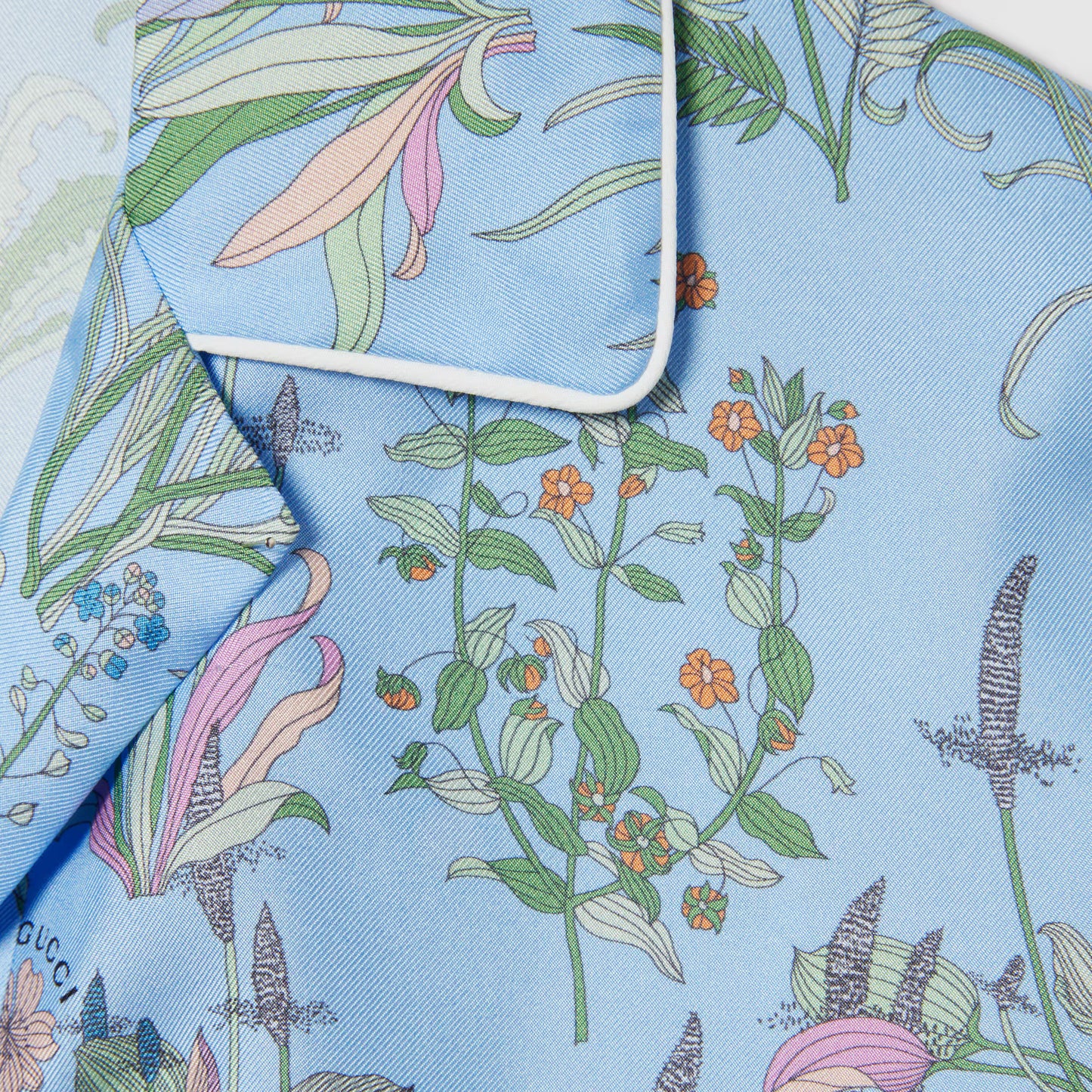 Chemise en twill de soie avec imprimé