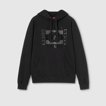 Sweat-shirt en jersey de coton à imprimé
