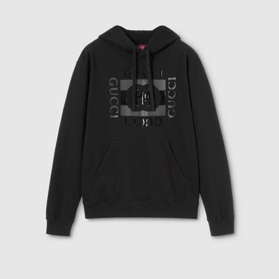Sweat-shirt en jersey de coton à imprimé