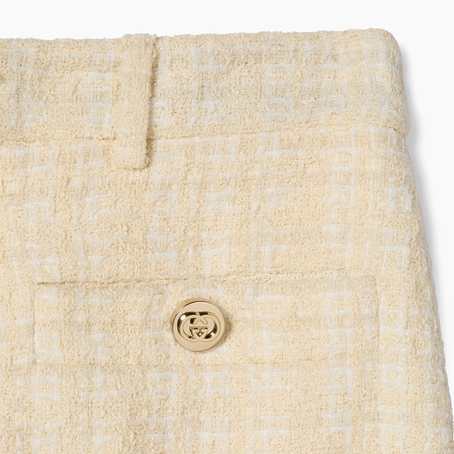 Pantalon en tweed de coton à carreaux