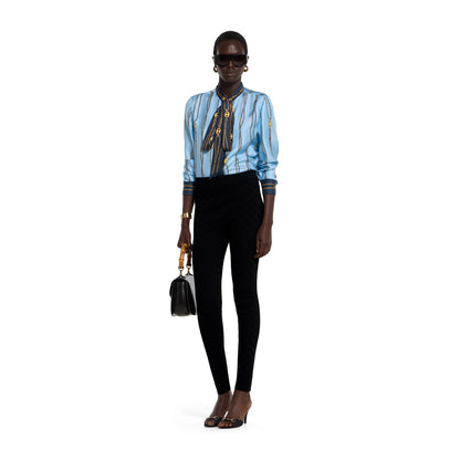 Chemise en twill de soie avec imprimé
