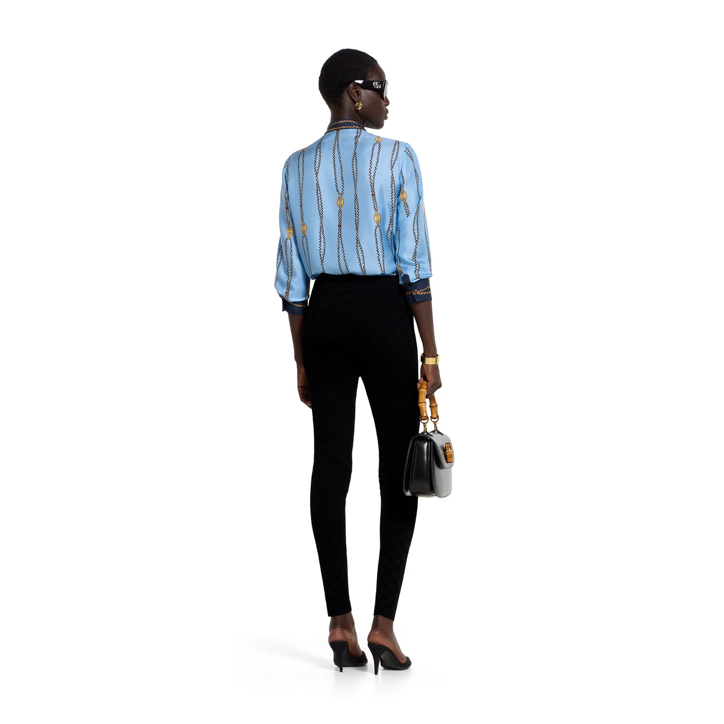 Chemise en twill de soie avec imprimé
