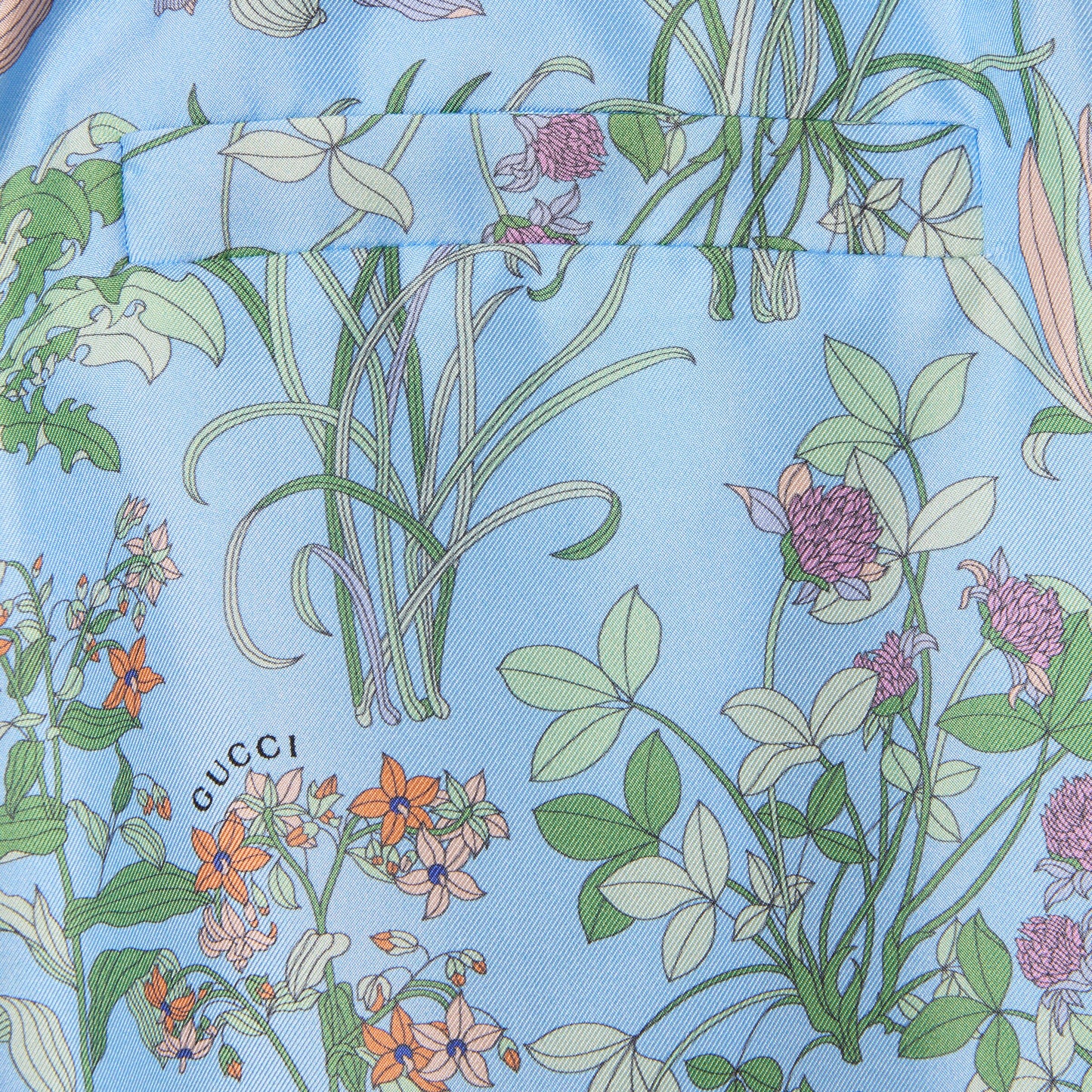 Short en twill de soie avec imprimé