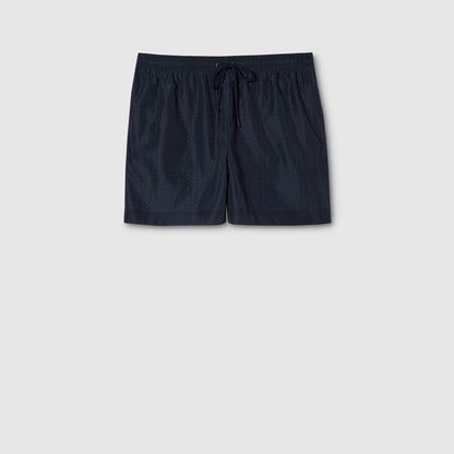 Short de bain en popeline technique à imprimé