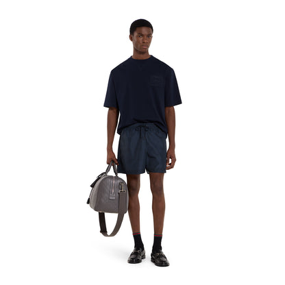 Short de bain en popeline technique à imprimé