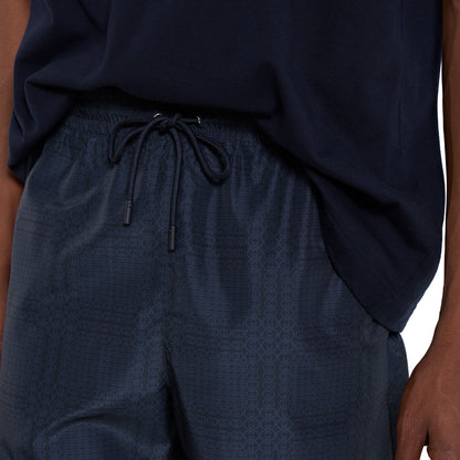 Short de bain en popeline technique à imprimé