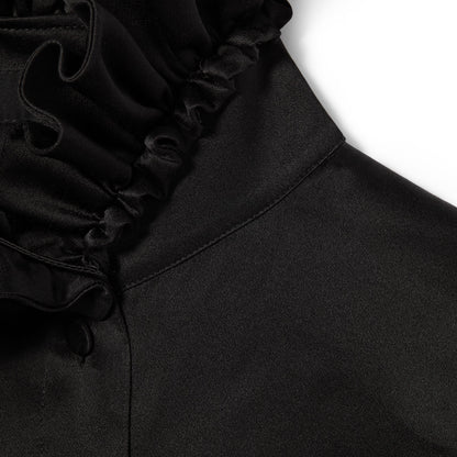 Chemise en satin de soie avec nœud