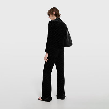 Chemise en velours dévoré GG stretch