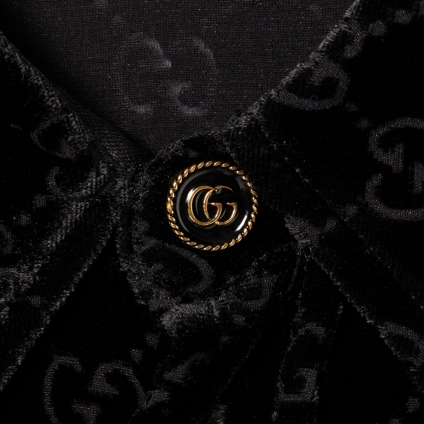 Chemise en velours dévoré GG stretch