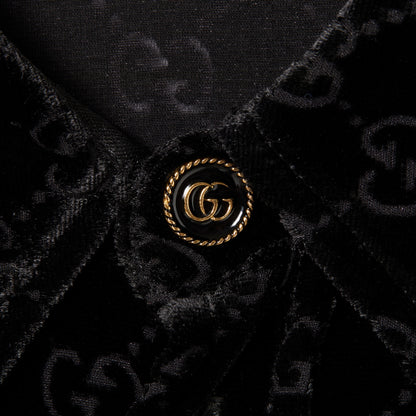 Chemise en velours dévoré GG stretch