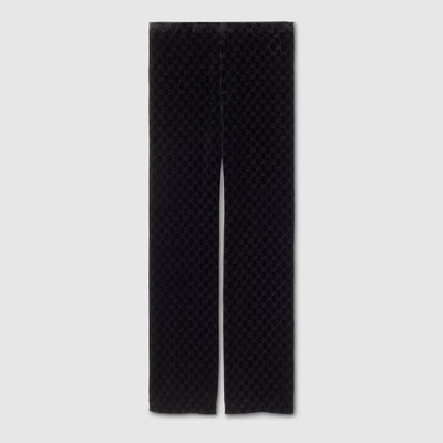 Hose aus GG Stretch-Dévoré-Samt