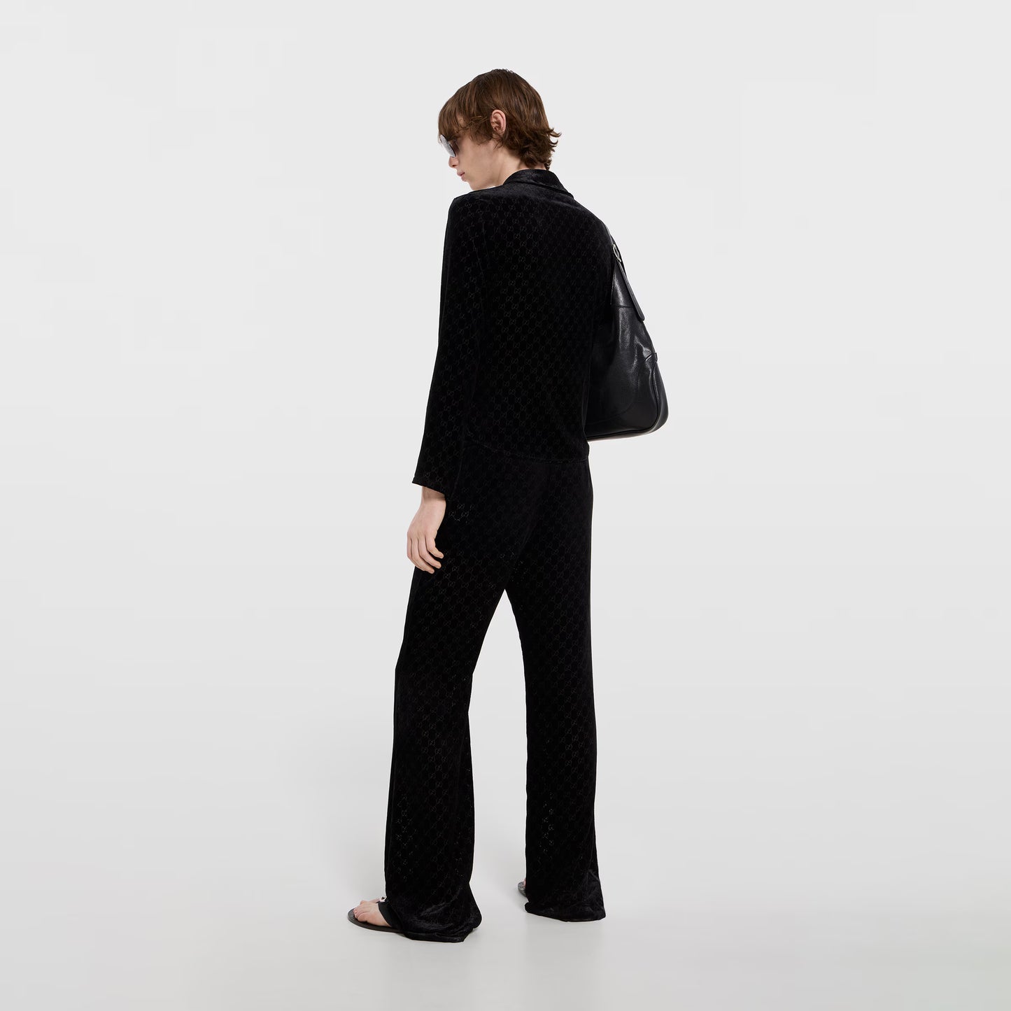 Pantalon en velours dévoré GG stretch