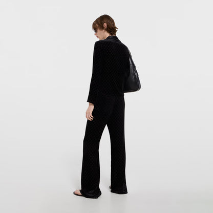 Pantalon en velours dévoré GG stretch