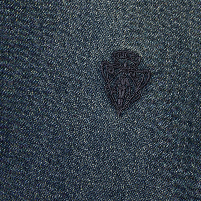 Chemise en denim de coton certifié délavé
