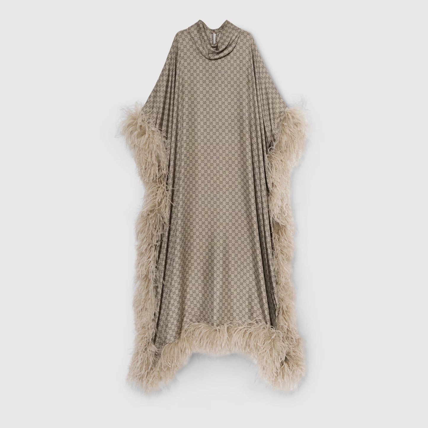 Robe longue en twill de soie imprimé