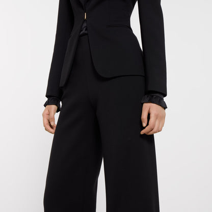 Pantalon en laine stretch technique