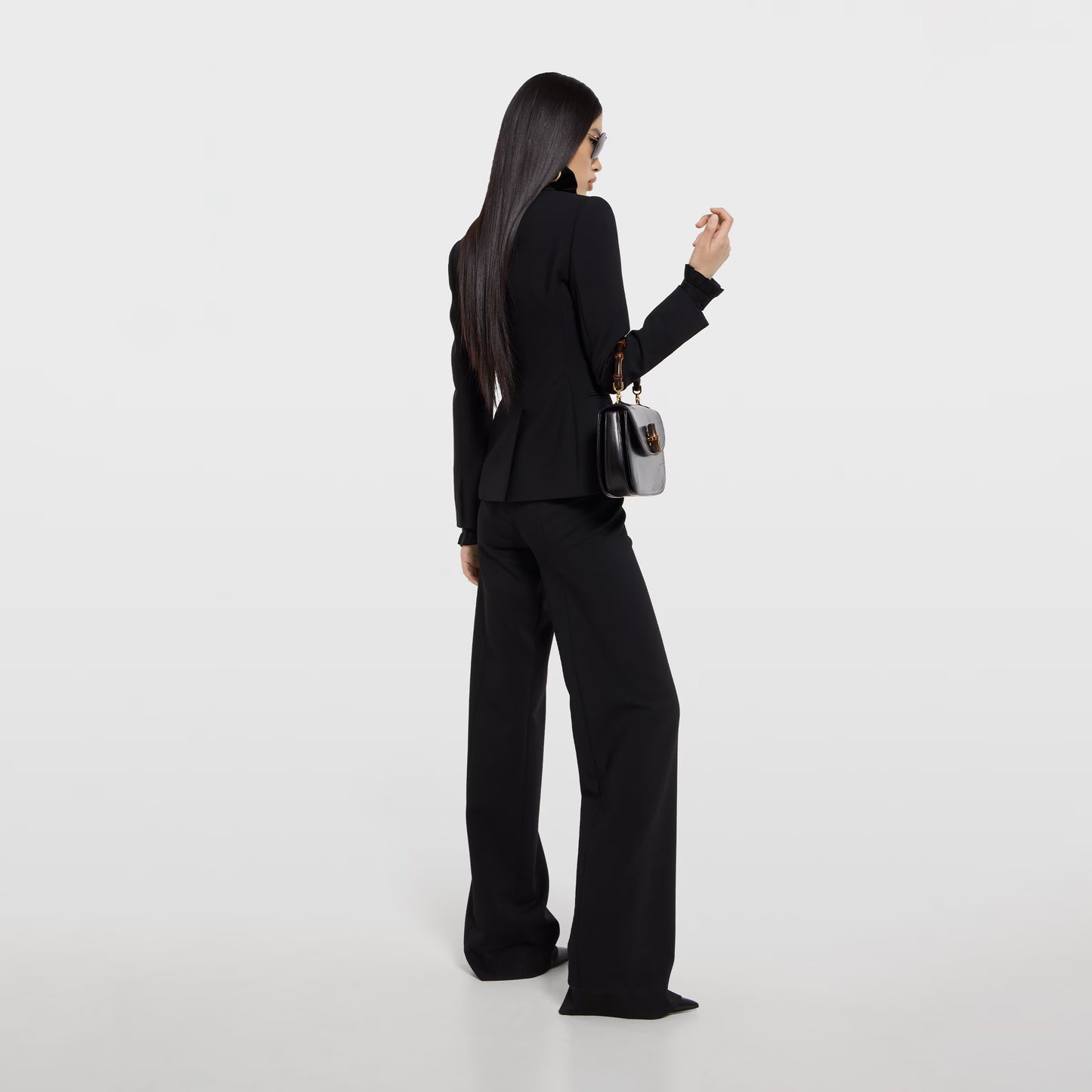 Pantalon en laine stretch technique