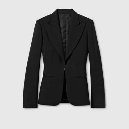 Veste en laine stretch technique