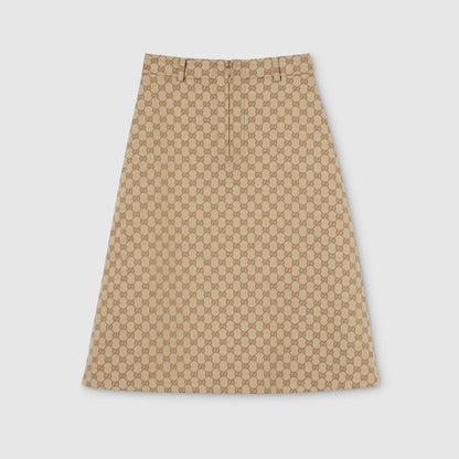 Jupe en toile de coton GG
