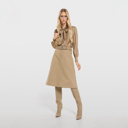 Jupe en toile de coton GG
