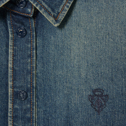 Chemise en denim de coton avec broderie